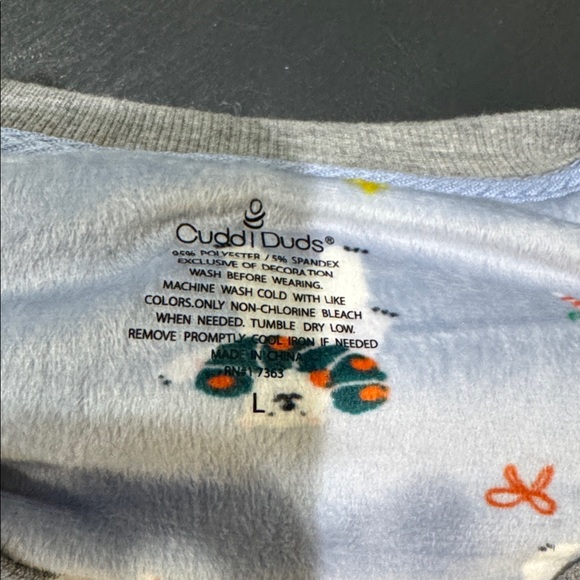 Cuddl Duds Fleece Pajama Set - Size Large - Picture 5 of 5